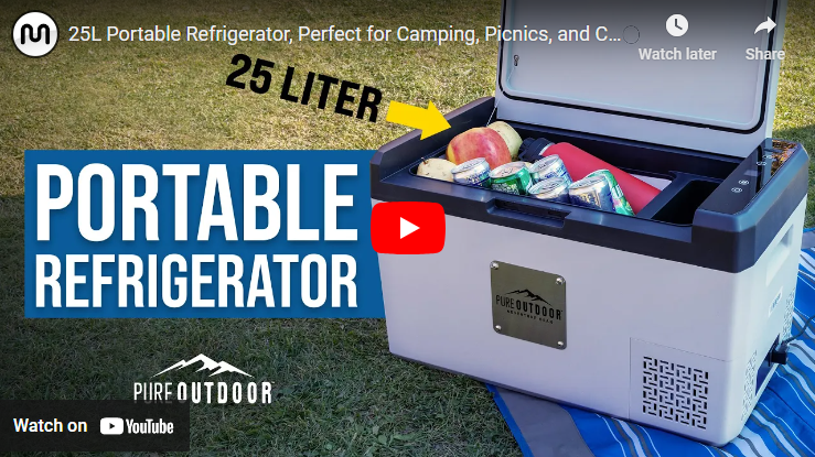 25L Portable Refrigerator, Perfect for Camping, Picnics, and Car Travel - by Pure Outdoor