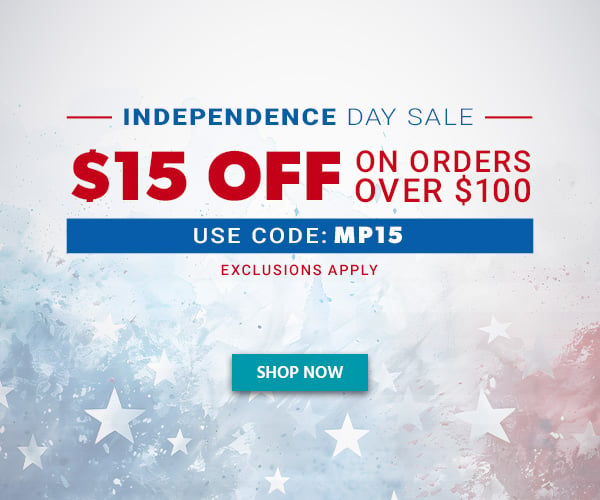 Independence Day Sale $15 OFF On Orders Over $100 Use Code: MP15 Exclusions Apply Shop Now