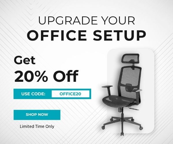 Upgrade Your Office Setup. Get 20% Off. Use Code: OFFICE20. Limited Time Only. Shop Now.