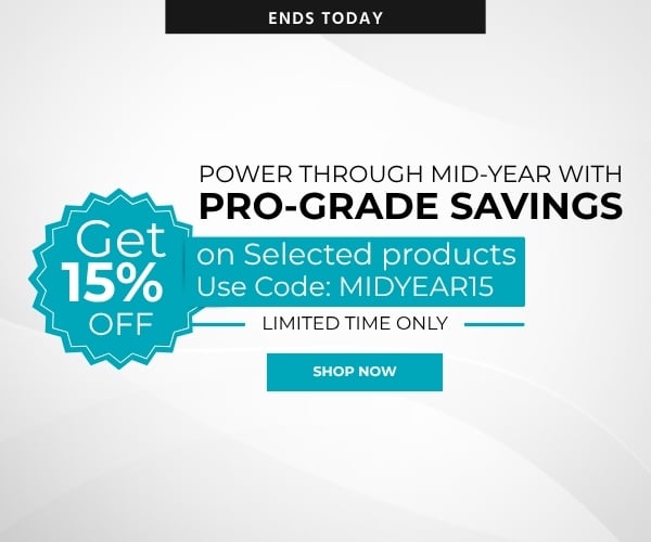 Ends Today. Power Through Mid-Year with Pro-Grade Savings. Get 15% Off on Selected Products. Use Code: MIDYEAR15. Limited Time Only. Shop Now.