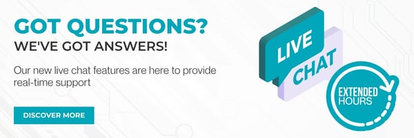 Live Chat: Extended Hours. Got Questions? We’ve Got Answers! Our New Live Chat Provides Real-Time Support. Discover More.