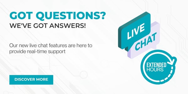 Live Chat: Extended Hours. Got Questions? We’ve Got Answers! Our New Live Chat Provides Real-Time Support. Discover More.