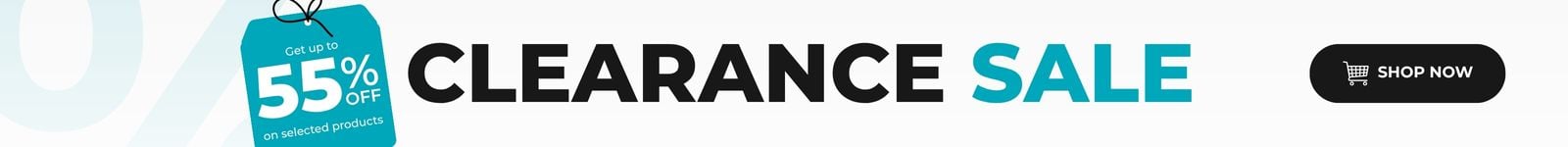 Clearance Sale  Get up to 55% Off on selected products Limited time offer  Shop Now