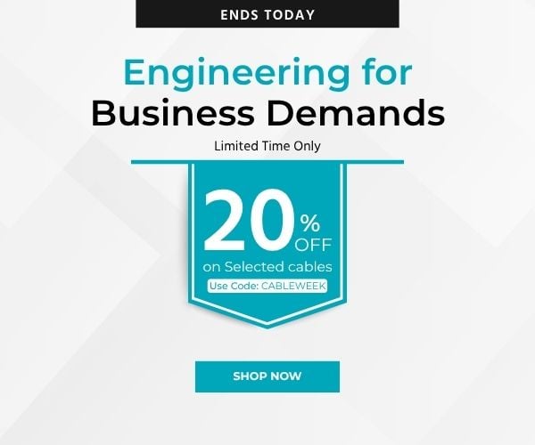 Ends Today: Engineering For Business Demands. 20% Off On Selected Cables! Use Code: CABLEWEEK. Limited Time Only. Shop Now.