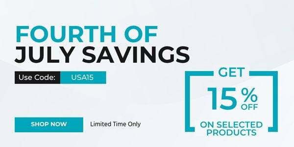 Fourth Of July Savings. Get 15% Off On Selected Products. Use Code: USA15. Limited Time Only. Shop Now.