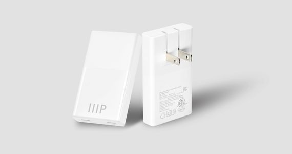 Monoprice 65W Dual-Port USB-C PD3.0 Flat Wall Charger