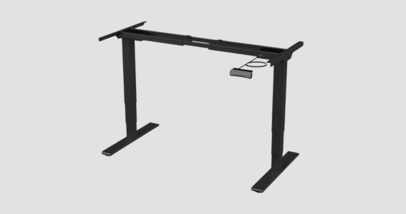 Workstream™ by Monoprice™ Dual-Motor 3-Stage Height-Adjustable Sit-Stand Desk Frame Height-adjustable desk with dual electric motors, three-stage legs, and programmable controller