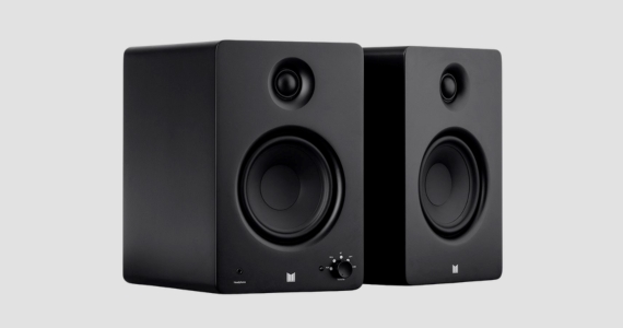 Monolith by Monoprice MM-5 Powered Multimedia Speakers with Bluetooth with Qualcomm aptX HD Audio, USB DAC, Optical Inputs, Subwoofer Output and Remote Control (Pair), Black