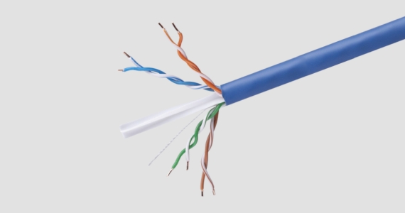 Cat6 CMR UL Bulk Cable, Solid (w/spine), Pure Bare Copper 1000ft Blue | W/ Code: BIZ30