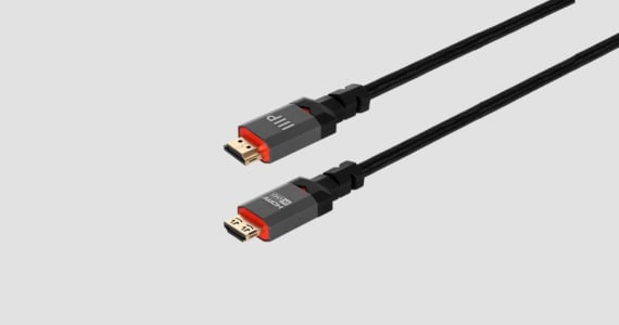 Monoprice 8K Certified Ultra High Speed HDMI Cable - Braided - 8K@60Hz, 4k@120Hz, 48Gbps, HDR, VRR, CL3 In-Wall Rated, 25ft, Black
