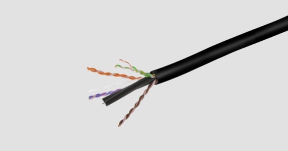 Monoprice Cat6 CMP Bulk Ethernet Cable - UL, TAA, Solid (w/spine), UTP, 23AWG, 550MHz, Pure Bare Copper, Pull Box, 1000ft, Black