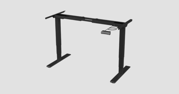 Monoprice Dual Motor Height Adjustable 3-Stage Electric Sit-Stand Desk Frame, v2, Black