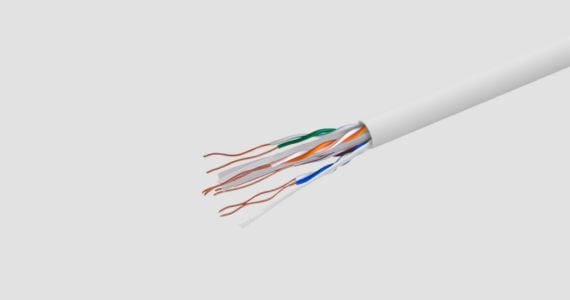 Monoprice 1000ft Cat6A Ethernet Cable, UTP, 23AWG, 10G, Pure Copper, CMR-Rated, White, Bulk Spool