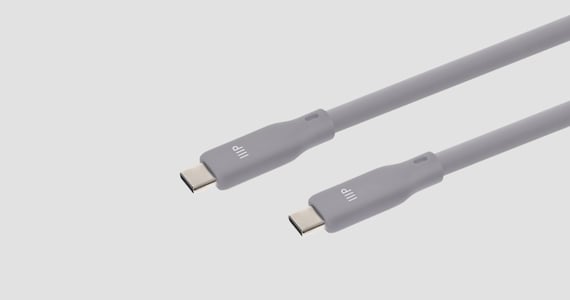 Flexible silicone, 20 Gbps, 8K60Hz with DSC, 240 W PD 3.1, 6ft, Gray | Lifetime Warranty