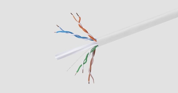 Monoprice Cat6 1000ft White CMR UL Bulk Cable, Solid (w/spine), UTP, 23AWG, 550MHz, Pure Bare Copper, Reelex II Pull Box, Bulk Ethernet Cable