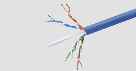 Monoprice Cat6 500ft Blue CMR UL Bulk Cable, Solid (w/spine), UTP, 23AWG, 550MHz, Pure Bare Copper, Pull Box, Bulk Ethernet Cable