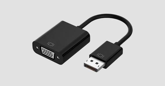 Monoprice DisplayPort 1.2a to VGA Active Adapter, Black