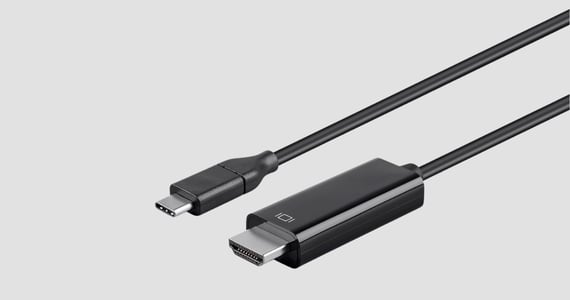 NEW USB-C to HDMI Cable, 6ft – Black 10.8Gbps | 4K30Hz | Thunderbolt 4/3 Compatible Backed by a Lifetime Warranty Shop Now