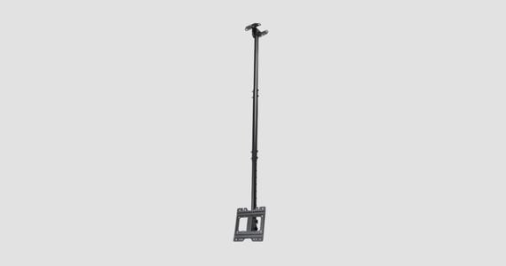 Monoprice Specialty Ceiling Mounted TV Wall Mount Bracket Extra Long Extension Range to 62.6" For 23" To 43" TVs up to 110lbs, Max VESA 200x200
