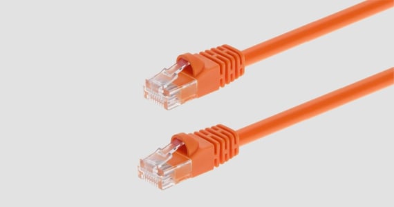 Monoprice Cat5e Ethernet Patch Cable - Snagless, RJ45, Stranded, 350MHz, UTP, Pure Bare Copper Wire, 24AWG, 3ft, Orange