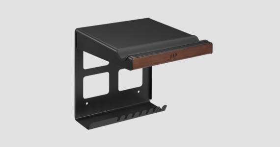 Monoprice On-Wall Bike Storage and Display Rack Mount System with Open Shelf and Gear Hooks