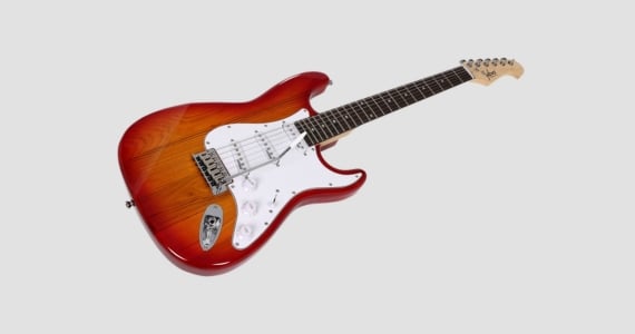 Indio by Monoprice Cali DLX Plus Solid Ash Electric Guitar with Gig Bag