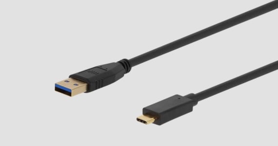 Monoprice Select USB 3.0 USB-C to USB-A Cable 6ft Black