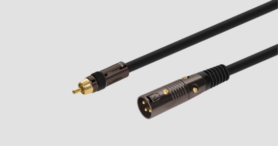Monoprice 3ft Premier Series XLR Male to RCA Male Cable, 16AWG (Gold Plated)