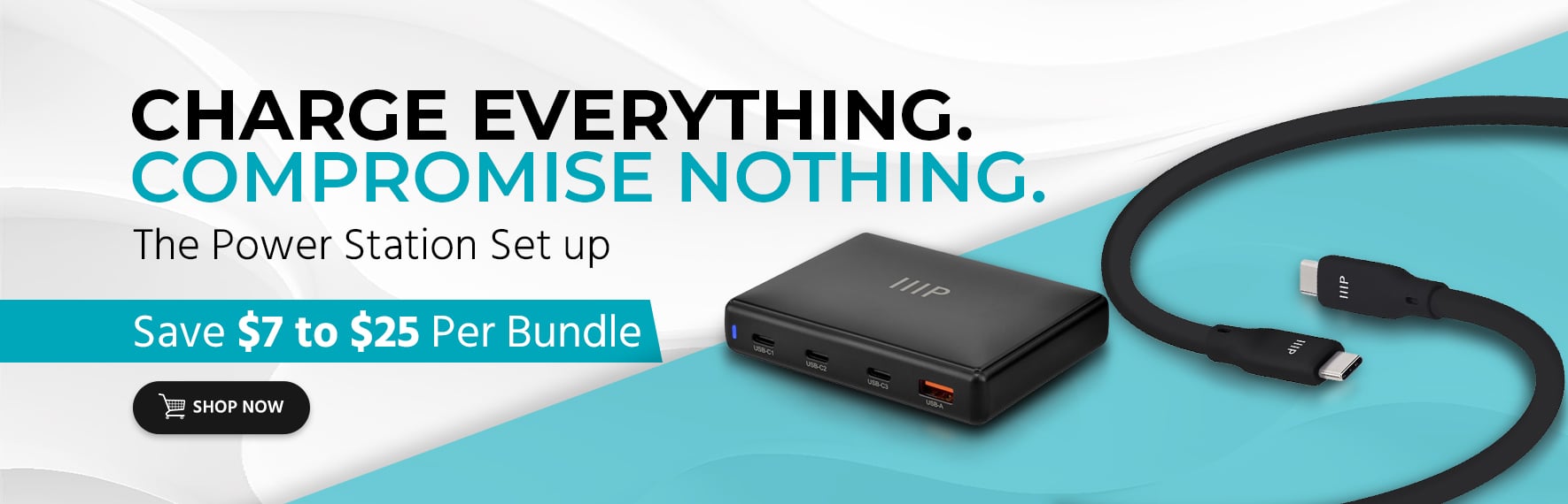 Charge Everything. Compromise Nothing.  The Power Station Set up From $7–$25 Shop Now