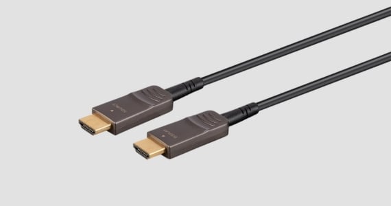 Monoprice 8K Ultra High Speed Fiber Optic HDMI Cable - 8K@60Hz, 4K@120Hz, 48Gbps, HDR, VRR, Active Optical Cable (AOC), 100ft, Black