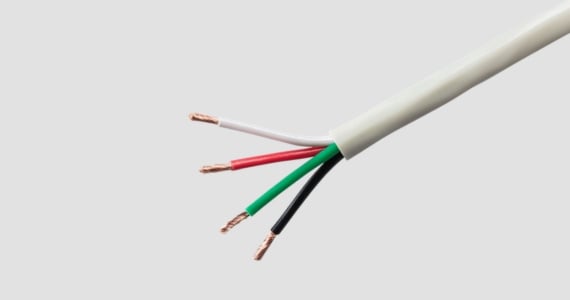 Monoprice Speaker Wire, Burial Rated, 4-Conductor, 16AWG, 1000ft, Gray