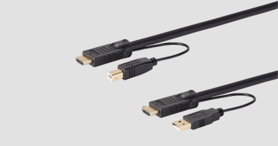 Monoprice Switch Series HDMI USB Combo Cable for KVM Switches 10ft