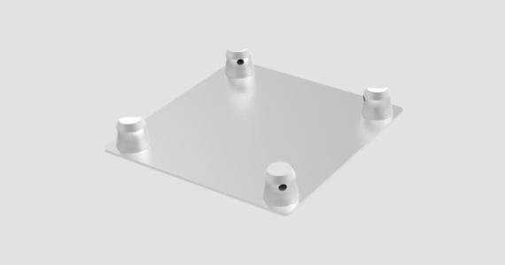 Stage Right by Monoprice 12in x 12in Top Totem Plate for 12in Spigoted Truss