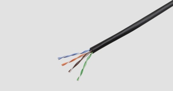 Monoprice Cat5e CMP Bulk Ethernet Cable - UL, TAA, UTP, Solid, 24AWG, 350MHz, Pure Bare Copper, Pull Box, 1000ft, Black