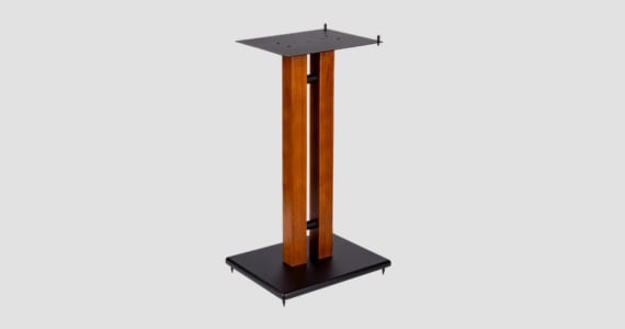 Monolith 28in Cherry Wood Speaker Stand with Adjustable Top Plate | W/ Code: SHOP50