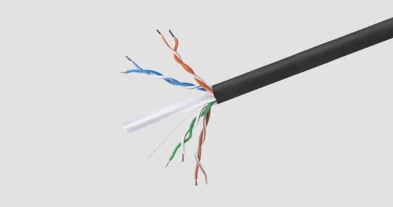 CMR UL Bulk Cable, Solid (w/spine), UTP, 23AWG, 1000ft, Black | Lifetime Warranty