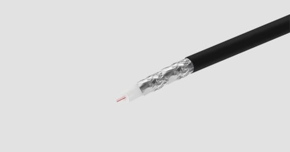 Monoprice 1000ft CL2-rated Quad-Shielded 18AWG RG-6/U Bulk Coaxial Cable, Black