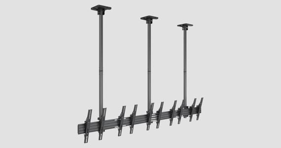 Monoprice Commercial Series 5x1 TV Ceiling Mount for Portrait Display Menu Boards, Fits 32" to 65" TVs with Adjustable Tilt