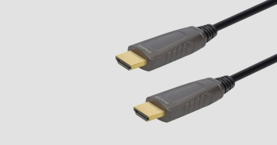 Monoprice 8K Ultra High Speed Fiber Optic Certified HDMI Cable - 8K@60Hz, 4K@120Hz, 48Gbps, HDR, VRR, Active Optical Cable (AOC), CMP Plenum Rated, 32ft, Black