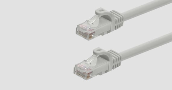 Monoprice Cat6 Ethernet Patch Cable - FLEXboot, Snagless RJ45, Stranded, 550MHz, UTP, Pure Bare Copper, 24AWG, 7ft, Gray