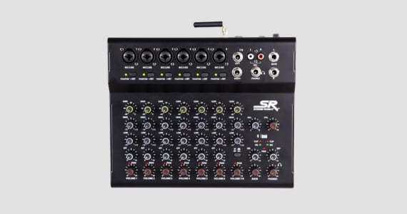 Stage Right by Monoprice ix8B 8-Channel Live Sound and Recording Mixer with Bluetooth, USB, and Effects