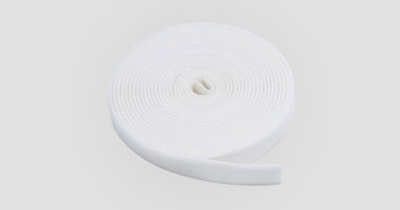 Monoprice Hook and Loop Fastening Tape, 5 yards/roll, 0.75in, White