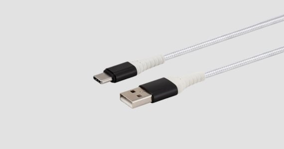 Monoprice Essentials USB-C to USB-C 3.1 Gen 1 Cable - 5Gbps 3A 30AWG Black 2m (6.6ft)