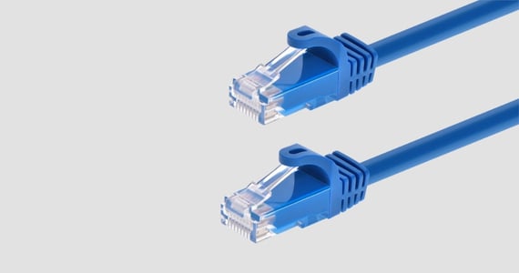 Monoprice Cat6 Ethernet Patch Cable - FLEXboot, Snagless RJ45, Stranded, 550MHz, UTP, Pure Bare Copper, 24AWG, 7ft, Blue