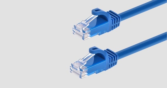 Monoprice Cat6 Ethernet Patch Cable - FLEXboot, Snagless RJ45, Stranded, 550MHz, UTP, Pure Bare Copper, 24AWG, 0.5ft, Blue
