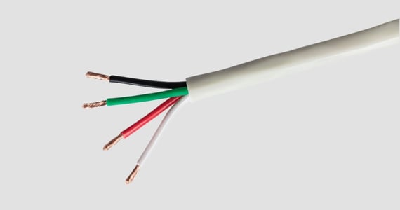 Monoprice Speaker Wire, Burial Rated, 4-Conductor, 16AWG, 250ft, Gray