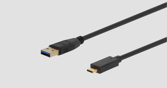 Monoprice Select USB 3.0 USB-C to USB-A Cable 3ft Black