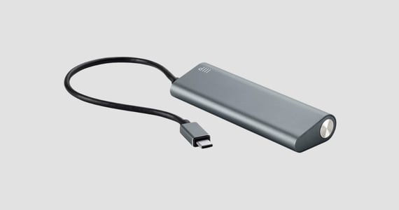 Monoprice SuperSpeed 4-Port USB-C Hub, Gray