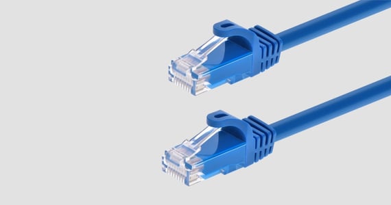 Monoprice Cat6 Ethernet Patch Cable - FLEXboot, Snagless RJ45, Stranded, 550MHz, UTP, Pure Bare Copper, 24AWG, 3ft, Blue