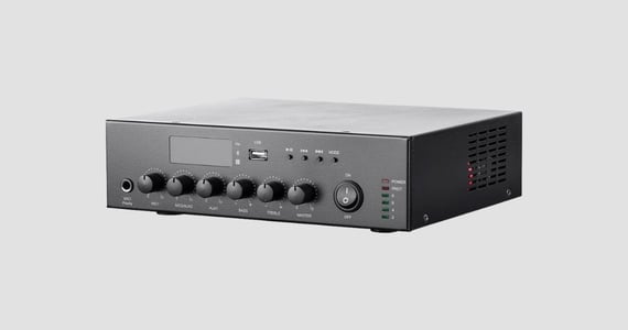 Monoprice Commercial Audio 60W 3ch 100/70V Mixer Amp with Bluetooth